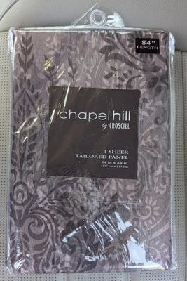 Chapel Hill One (1) Painel Personalizado Croscill Takira Marrom 50” X 84” Painel Cortina - Imagem 1 de 2