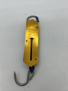 Báscula de bolsillo anodizada vintage para colgar cocina libras kilos amarillo - Imagen 1 de 12