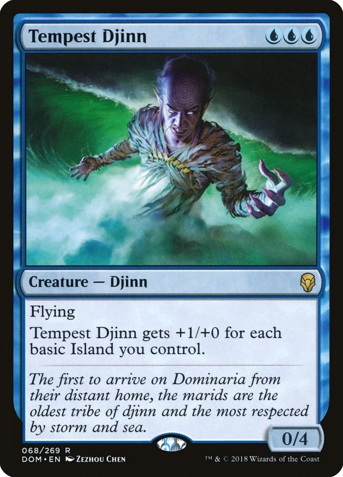 Tempest Djinn 68 LP Foil Dominaria MTG EN - Image 1 of 1