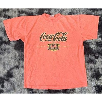 Vintage Coca-Cola Pink Atlanta Georgia T-Shirt Men's Size L - Image 1 of 2