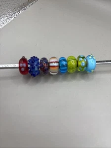 Lote de 8 cuentas troll de pan de elfo, núcleo de plata de ley 925 - Imagen 1 de 3