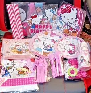 Hello Kitty Party Decoration 124pcs Pink Girl Hello Supplies Balloon - Picture 1 of 13