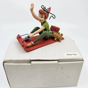 Peter Pan on Sled w Toys Grolier Disney Vintage Christmas Ornament With Box - Picture 1 of 6