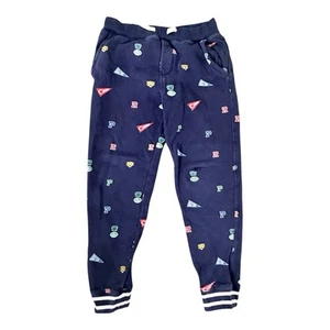 Vintage Polo Ralph Lauren Boys M Joggers Navy Bear Pennant Pants Macau Flawed - Picture 1 of 7