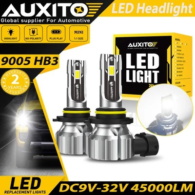AUXITO 9005 Super Bright LED Headlight Bulb Conversion Kit Hi/Low Beam 6000K 60W Foto 1 de 4