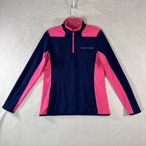 Vineyard Vines Womens Athleisure Jacket Navy Pink Sleeves Size M Excellent - Picture 1 of 7