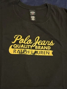 Vintage Herren Polo Jeans Co Ralph Lauren 2XL Kurzarm Tshirt Schwarz - Bild 1 von 3