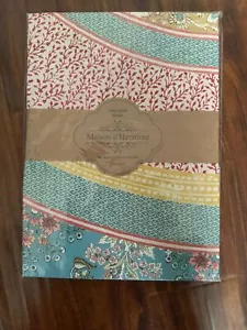 NUOVO Copritavolo Maison d' Hermione 63" Rotondo Decorativo Floreale Paisley Cotone - Foto 1 di 3