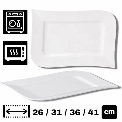 Speiseteller Servierteller Porzellan Essteller Geschirr Quadratisch Großwahl - Bild 1 von 4