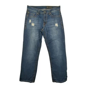 Pantalones de mezclilla Axel para hombre 36x30 relajados rectos desgastados azules tiro medio informales - Imagen 1 de 14