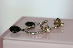 Nuevos PENDIENTES PANDORA Oro 14k, Diamantes y Ónix 290519on retirados ¡raros! CAJA 2012 - Imagen 1 de 7