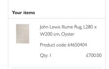 John Lewis Illume Linen/Viscose Rug In Oyster 280x200cm.