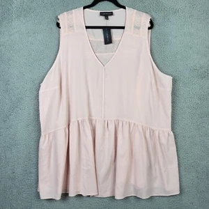 NEW Lane Bryant Women’s Plus Size 28 V-neck Ligh pink tank top Blouse - Picture 1 of 8