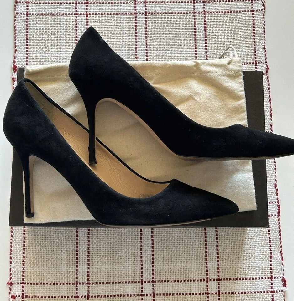 J. Crew Women’s Elsie Suede, Black High Heel Pumps, Size 9.5 Made in Italy - Image 1 of 4