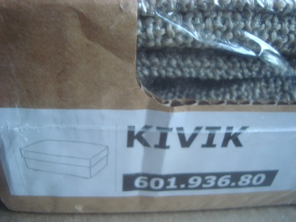 IKEA Cover for Kivik Footstool Teno Light Gray Ottoman Slipcover 601.936.80