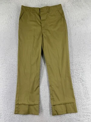 VINTAGE Boy Scouts Pants Adult 30 Green Official Uniform Twill 30x27 Altered - Image 1 of 4