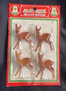 Vintage Kunststoff HIRSCH DIY Weihnachtsschmuck ~ Basteln ~ Commodore ~ NOS ~ Hongkong ~ 70er - Bild 1 von 5