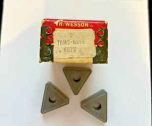 VR/WESSON TNMG 666E  GRADE: VR77 CARBIDE INSERTS-QTY 3-New - Picture 1 of 3