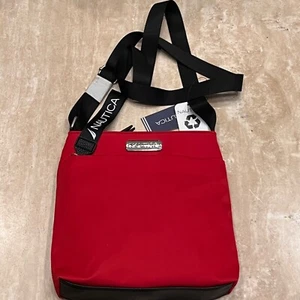 Nautica Womens Red Nylon Crossbody Bag Purse Adjustable Shoulder Strap Authentic - Picture 1 of 14