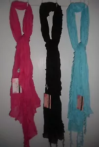 Chal de moda rosa cosquilleante para mujer 73""X34"" varios colores nuevo con etiquetas - Imagen 1 de 2