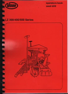 Vicon LZ 300/400/500 Series Seed Drill Operators Instruction Book Manual - Picture 1 of 1