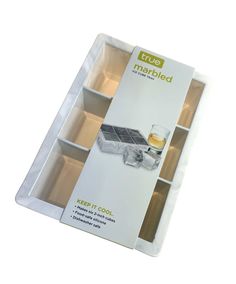True Marbled Ice Cube 托盘,尺寸,白色 — 第 1/1 张图片