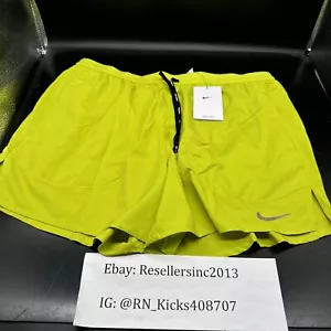 New Nike Dri-Fit Flex Stride 5" Running Shorts Lime CJ5453-308 Men's Size Large - Picture 1 of 6
