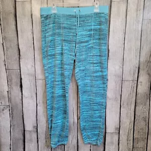 Juicy Couture Pants Womens Large Blue Heather Velour Drawstring Faux Pockets - Picture 1 of 11