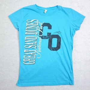 Great Sand Dunes National Park Colorado T Shirt Youth 2XL Blue Short Sleeve - Picture 1 of 10
