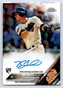 2016 Topps Chrome Rookie Auto Kelby Tomlinson #RA-KT Auto RC - Picture 1 of 2