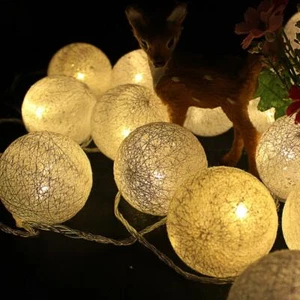Gold Fleck 5cm Ball LED Night String Light Birthday Room Party Event AUS Plug - Picture 1 of 4