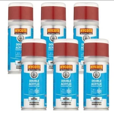 Hycote Colour Spray Paint XDVW505 Volkswagen Tornado Red Code LY3D/G2 150ml x 6