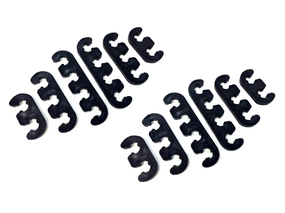 Spark Plug Wires Separators Dividers Looms 7mm 8mm Ford Chevy Mopar Black 12 PCS - Image 1 of 1