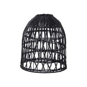 Star Trading Lampenschirm Knute, Rattan, Schwarz, E27, Außenbereich, 33 cm - Bild 1 von 5