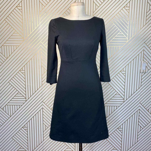 Abito Moschino economico e chic classico nero linea A manica 3 4 LBD taglia 4