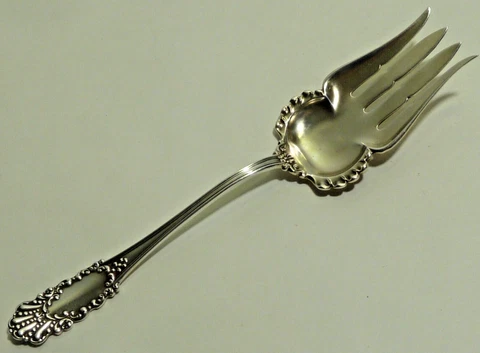 ANTIQUE STERLING SILVER SMALL SERVING FORK, WATSON CO Cover