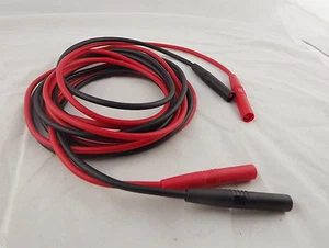 2pcs Banana 4mm Male Plug Test Probes Silicone Insulated Cable for Multimeter 3m - Picture 1 of 6