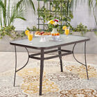 Garden Bistro Patio Table with Umbrella Base Balcony Outdoor Indoor 120cm / 47in
