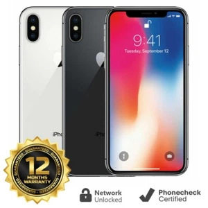 Apple iPhone X - 64GB | 256GB - Unlocked AT&T Verizon T-Mobile Metro - Good - Afbeelding 1 van 3