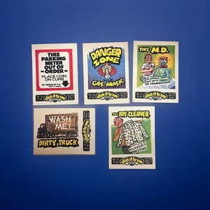 1976 STICK IT TO 'EM Sticker Trading Card Lot Of 5 - Bild 1 von 2