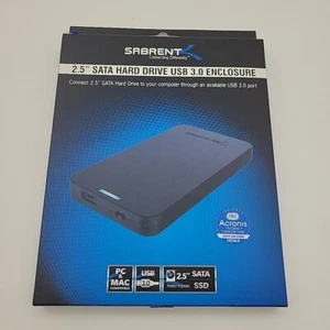 Sabrent Ec-uasp Drive Enclosure External - Black - 1 X Total Bay - 1 X 2.5" Bay  - Picture 1 of 5