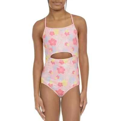 Hurley Girls One Piece Swimsuit Size 4 Pink Flamingo - Image 1 of 4