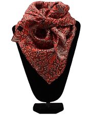 M&f Western Wild Rag Silk Scarf Unisex Floral Design Red 0906504