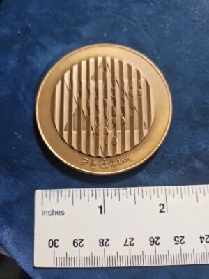 Israel 1982 Rishon Lezion Centennial Kinetic Medal 59mm Bronze (MT.#80021) - Image 1 of 2