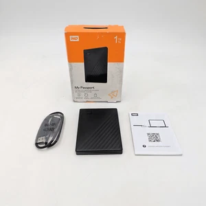 Western Digital My Passport 1TB Portable External Hard Drive WDBYVG0010BBK-0A - Afbeelding 1 van 9