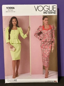 Vogue Misses' TWO-PIECE DRESS WITH A,B,C,D CUP SIZES V2006 Size B5 (8 - 16) - Picture 1 of 7