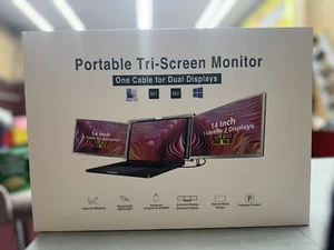 S3 Laptop Screen Extender 14" Display 1080P IPS Laptop Triple Screen Plug & Play - Picture 1 of 11