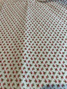 Holly Holderman Petite Rose Fabric Bitty Buds White Pink Flowers Quilt Cotton 1Y - Picture 1 of 4