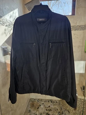 Chaqueta ligera con cremallera Kenneth Cole Reaction para hombre talla XL negra Foto 1 de 4
