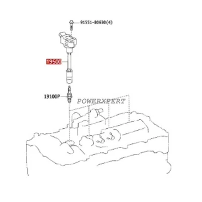 U5475 4* OEM NGK Ignition Coil Assembly For 2021-2024 TOYOTA RAV4 RAV4 PRIME 2.5 - Image 1 of 4